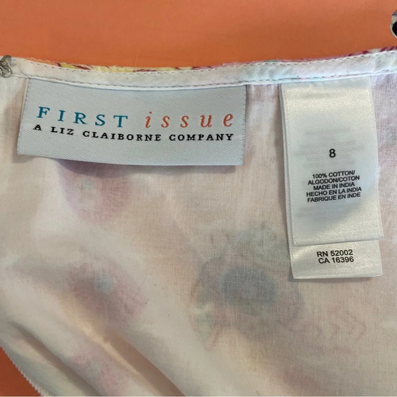 First Issue Liz Claiborne floral print eyelet skirt size 8. - Picture 4 of 4